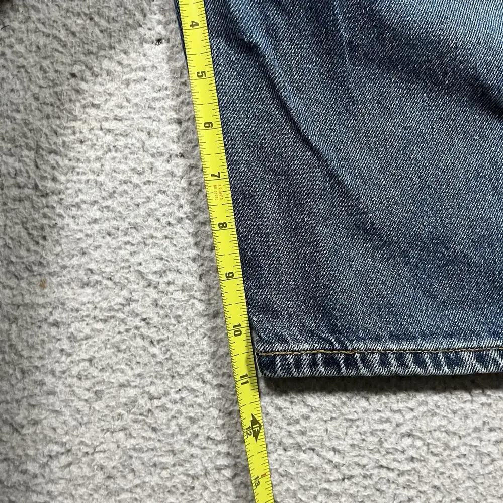Vintage Levis 560 Shorts Mens 36 Blue Made USA Denim Baggy Jorts Loose Fit